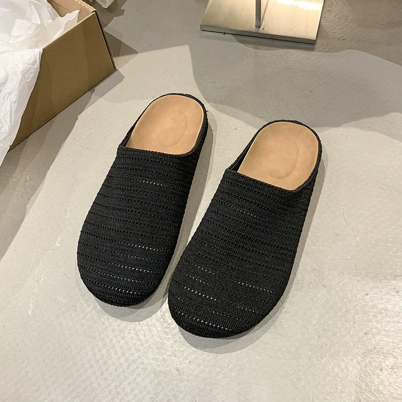 Women’s slip‑on mule knitted upper, breathable backless design, sizes 36–41