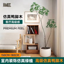 哇噢包邮仿真绿植鸭脚木 室内客厅商场商铺装饰摆件仿真植物批发