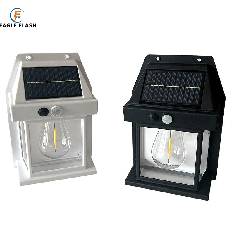 Aplique solar con sensor, resistente al agua para jardín y terraza