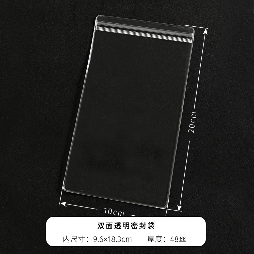 10*20 cm*trong suốt hai mặt*độ dày 48 lụa*120