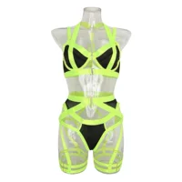 Европейское и американское AliExpress, Летнее белье, сексуальный костюм, сложный ремесленный комплект из четырех предметов на бретелях, трансграничный 0930