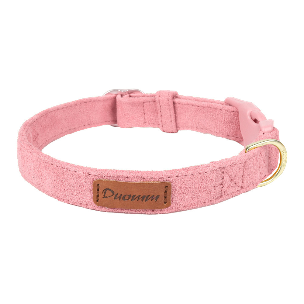 Transfronterizos mascotas de lana collar conjunto de cuerda de tracción suave piel de algodón microfibra ecológico collar de perro cuerda de perro