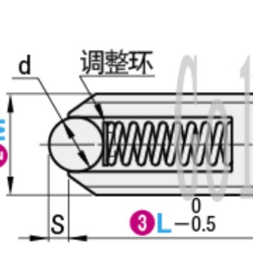 球头柱塞　L尺寸选择不锈钢加长型BSMLS3-20
