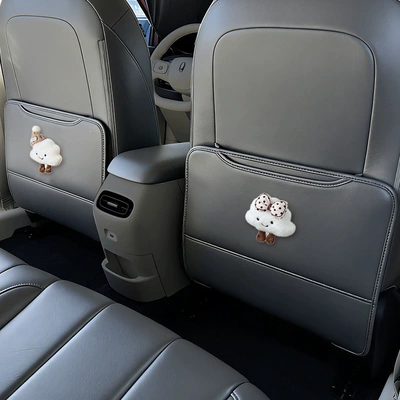 Chair back anti-kick pad | back anti-kick pad, child rear seat - couple-clouds-oula-5-2-piece-set-of-rear-seat-anti-kick-pads-starry-night-gray