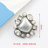 Fashionable brooch from pearl, beads, metal protective underware lapel pin, pin, wholesale