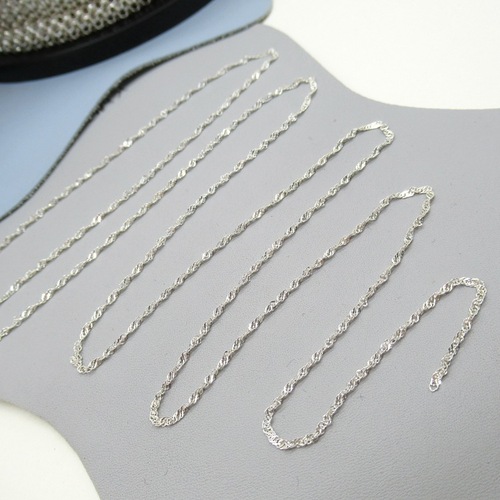 s925 sterling silver wavy chain plated silver semi-finished chain DIY bracelet anklet necklace material accessories extension chain