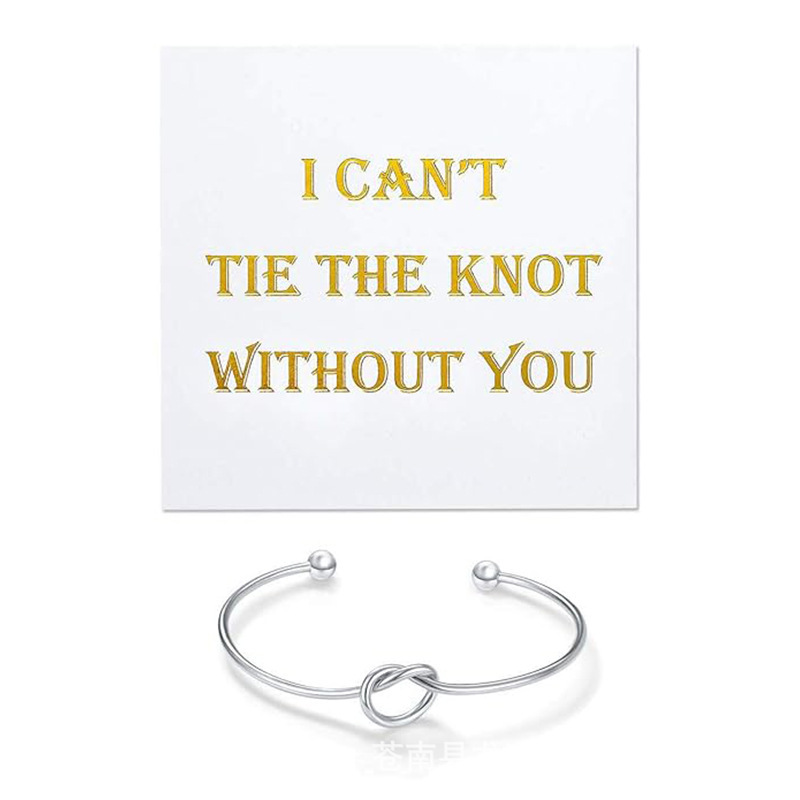 I Can't Tie The Knot Without You Bridesmaid Bracelet Gift Card Square Card