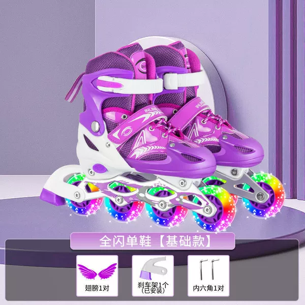 Purple full flash shoe pair