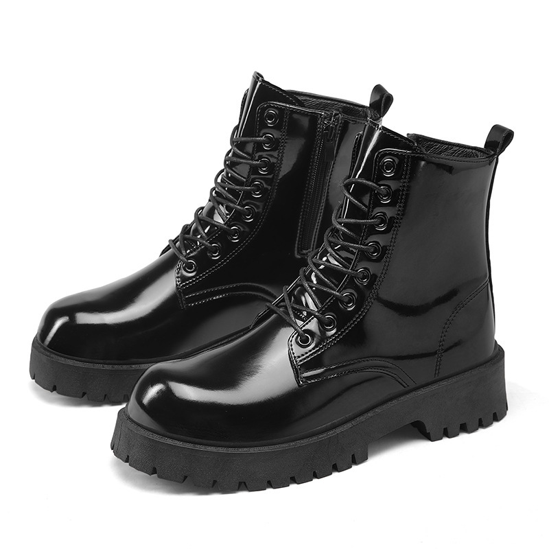 Botas de estilo británico Martin para hombres de otoño nuevas tendencias ins impermeables botas de herramienta pareja coreana zapatos de cuero casuales de alta altura