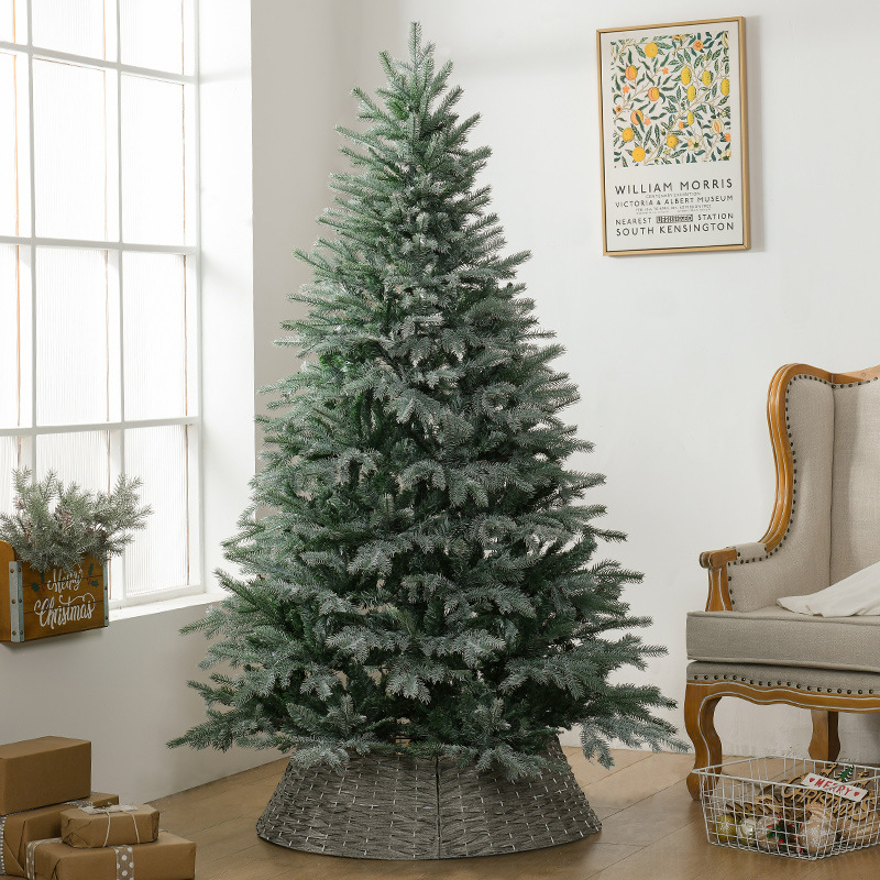 Árbol de Navidad de lujo con pulverización de polvo blanco y de colores, 1,8 metros, gran decoración para centros comerciales, hoteles y escaparates.