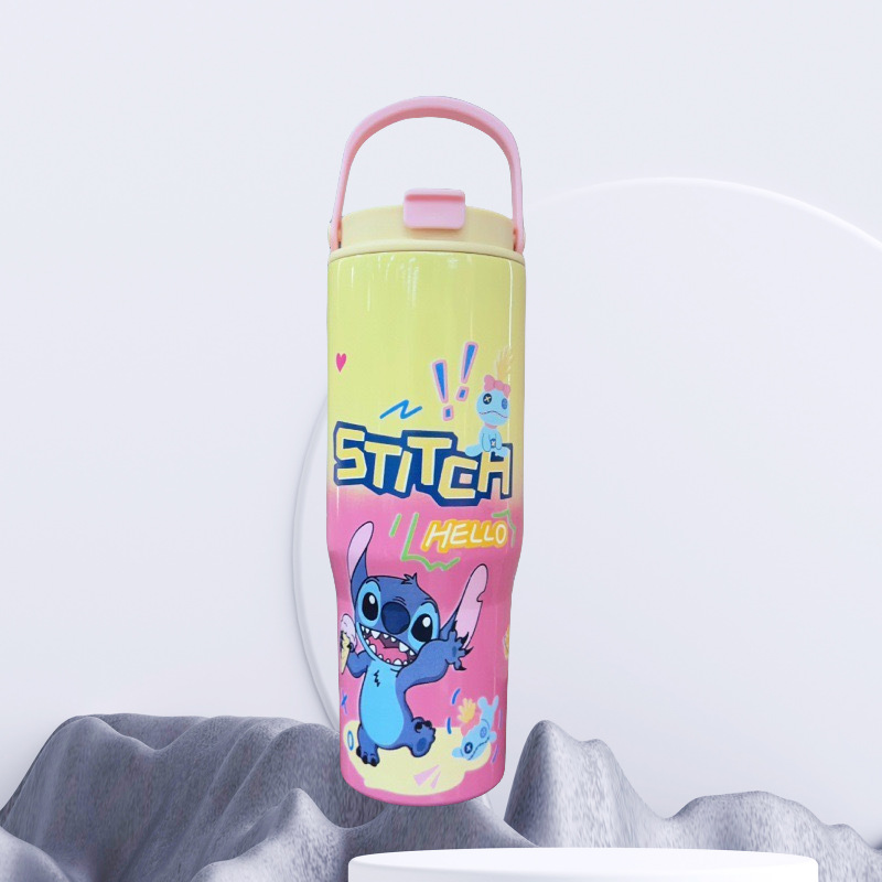 Transfronterizo nuevo estilo 304 taza de aislamiento de acero inoxidable dibujos animados anime Ice Ba taza al aire libre taza de automóvil portátil impresión 3D