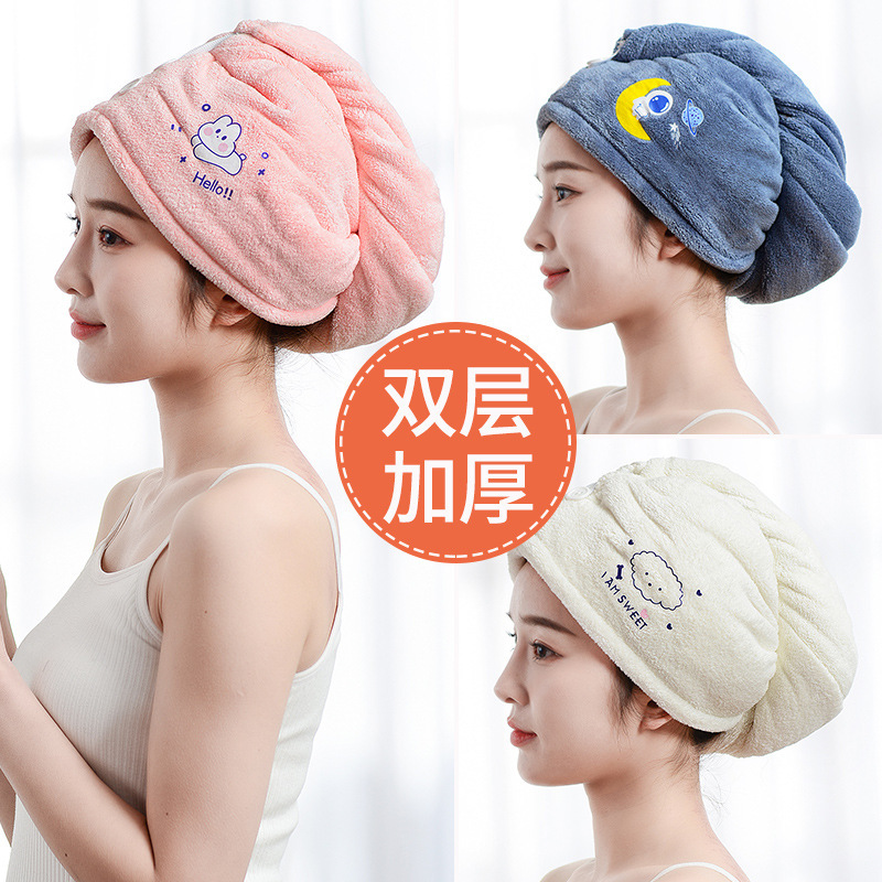 Coral Fleece Quick-Dry Hair Towel, Thick Absorbent Bath Cap for Women, Hair Drying Turban, Super Absorbent Coral Fleece Quick-Dry Hair Towel, Thick Absorbent Bath Cap for Women, Hair Drying Turban, Super Absorbent