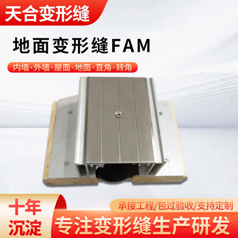源头工厂不锈钢地面承重型变形缝FAM建筑楼地面伸缩缝金属卡锁