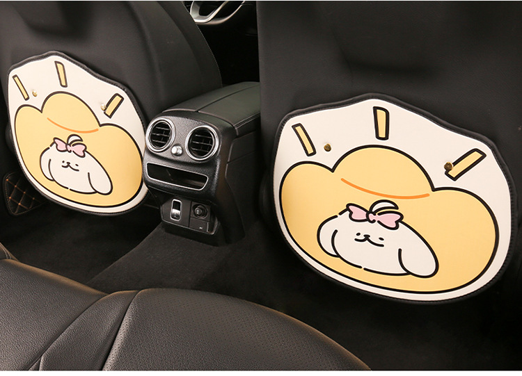 Cartoon Anti-Kick Pad for Car Seats, Anti-Dirt Pad, Anti-Kick Pad for Back Seat
