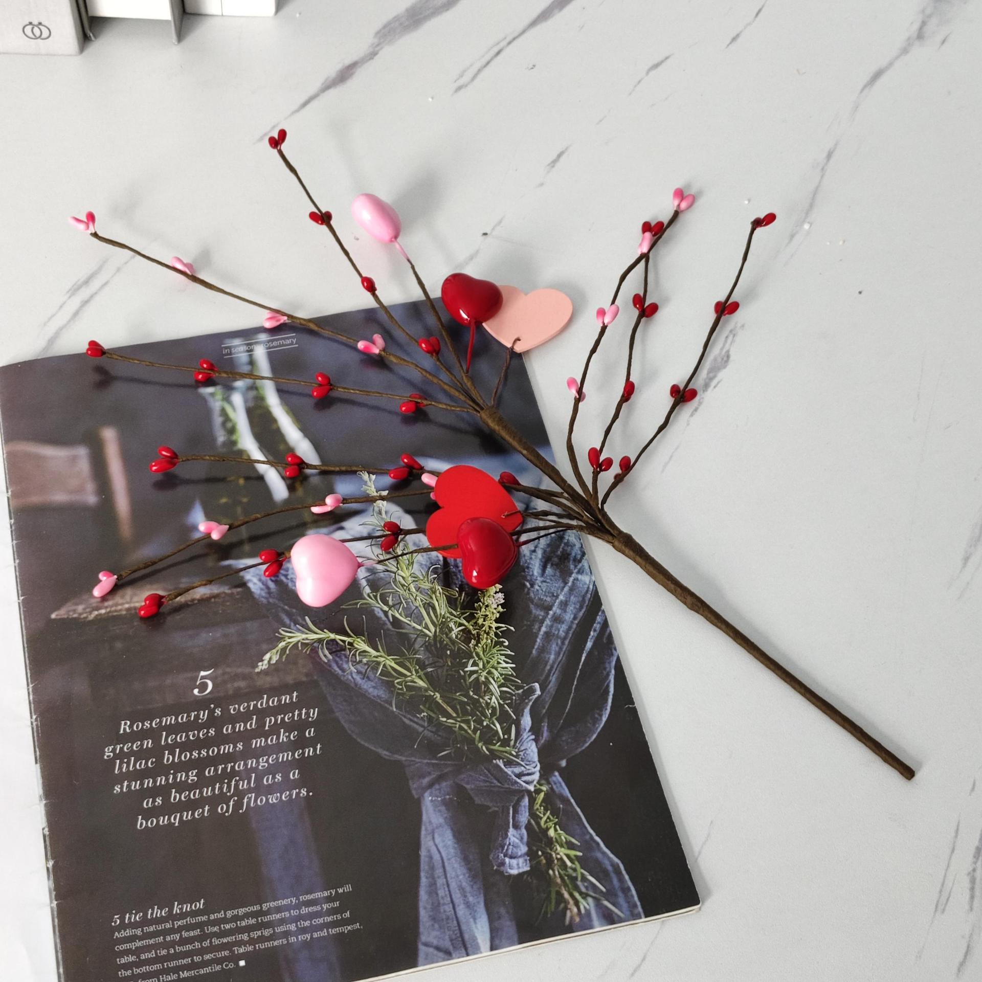 Día de San Valentín amazon regalo de frijoles de amor fijación de flores decorativas lámparas de árbol regalo de vacaciones decoración para el hogar