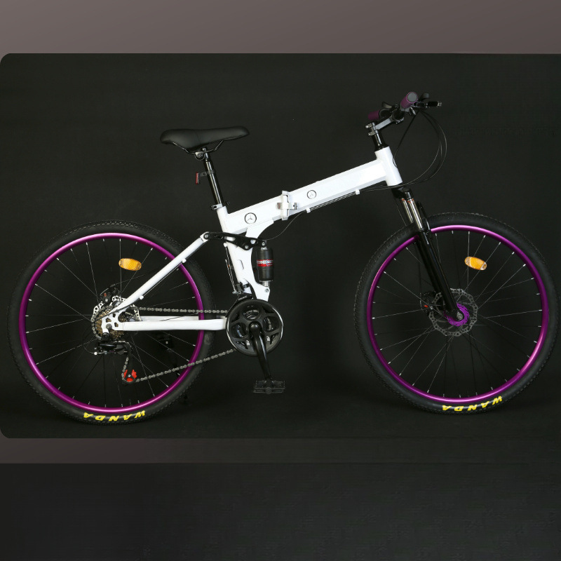 Folding Mountain Bikes for Men and Women, Adults and Teenagers, Commuting Vehicles, Dual Shock-Absorbing Off-Road Racing Bikes