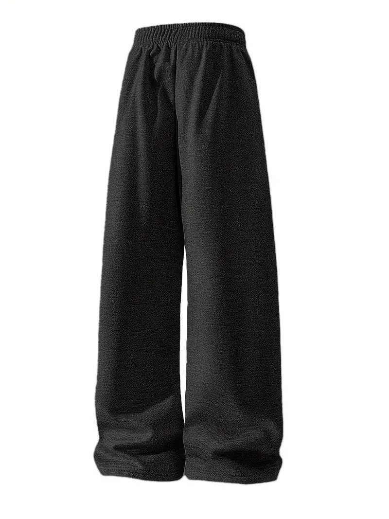 ​Men's Straight-Leg Pants – Vintage-Inspired Polyester Trousers With Adjustable Drawstring (Unisex Streetwear Style)​_viptrois.com