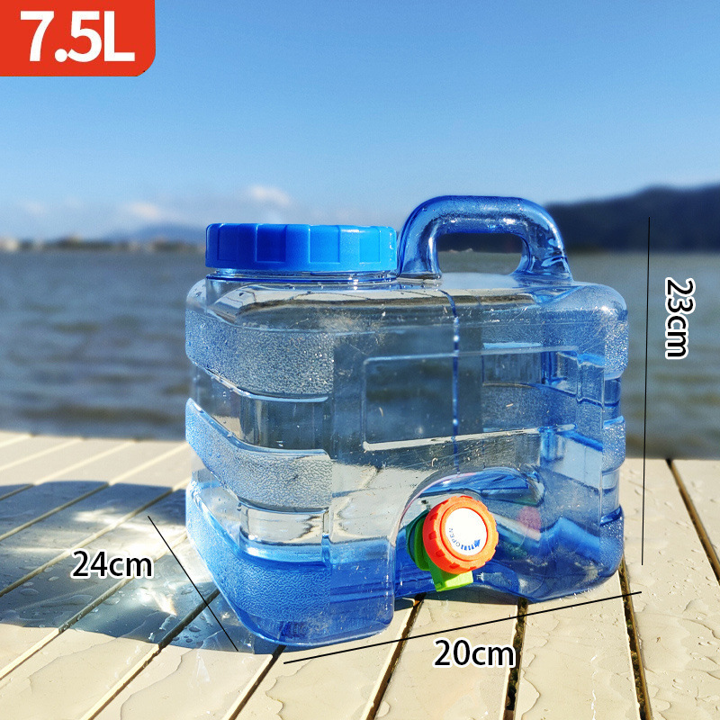 户外水桶车载自驾旅行储水桶纯矿泉水便携式水桶带水龙头野外加厚|undefined