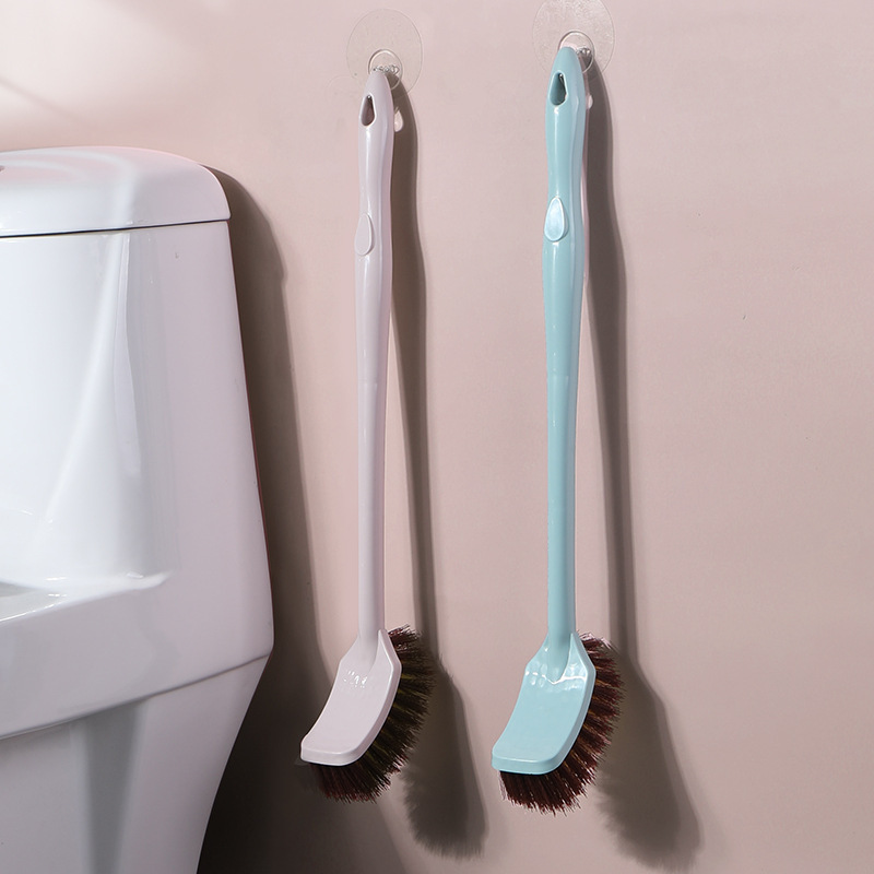 Household Creative Long-Handled Toilet Brush Can Be Hung Bathroom Pit Toilet Brush Bathroom Plastic Cleaning Brush