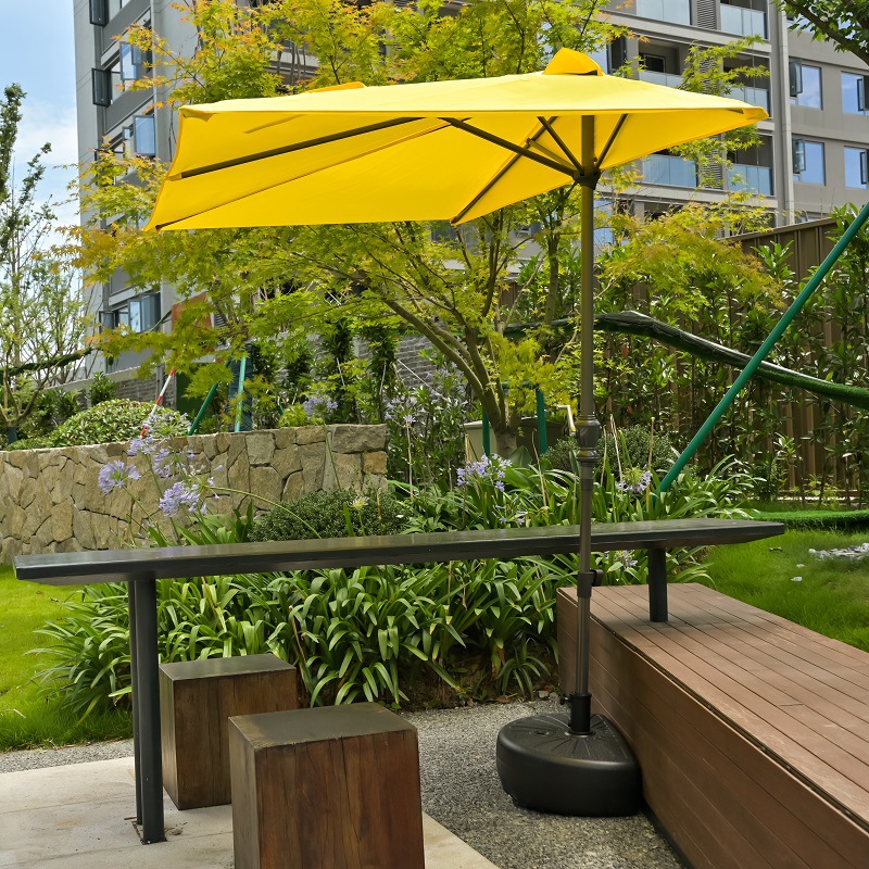 Pared al aire libre medio lado sombrilla balcón rectangular jardín elevable patio verde al aire libre sombrilla cobertizo