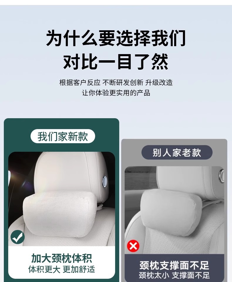 Suitable for Ideal I6I8L6L7L8L9Mega Headrest Car Breathable In-Car Auxiliary Soft Pillow Decorative Car Accessories