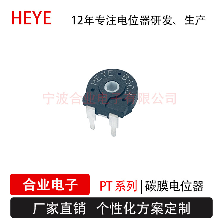 全国供应PT10电位器西班牙可调电阻100K十字孔可调电位器防水弯角