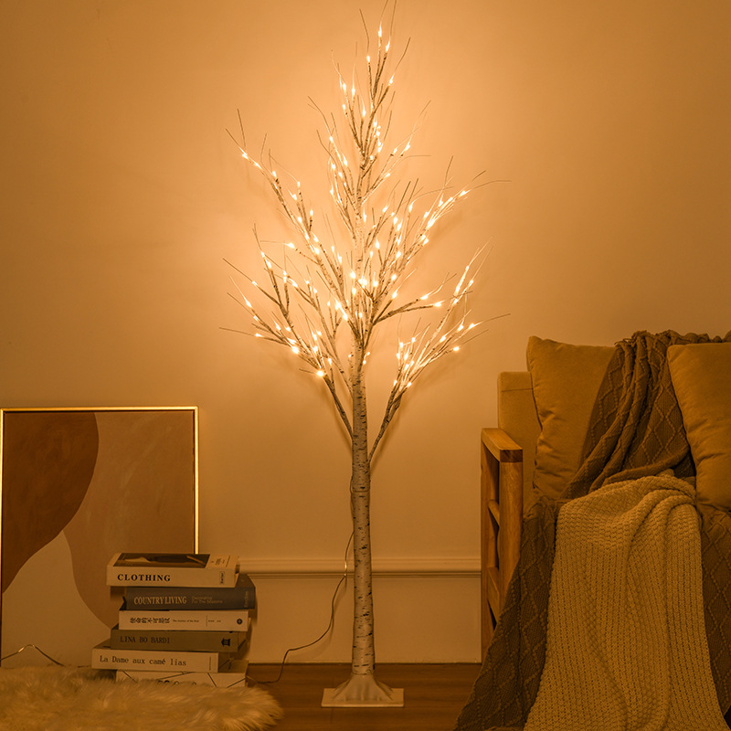 Lámparas LED para interiores, abedul blanco luminoso, año nuevo, festival de primavera, luces decorativas, vacaciones de Navidad, ambiente, paisajes, luces de árboles artificiales