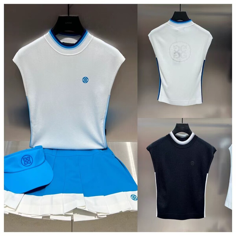26 Summer Golf Thin Knitted Ice Silk High Elasticity Versatile Vest Golf Clothing for Women Summer