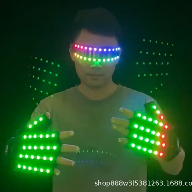 LED luminoso globo flashing discoteca bailarín atmósfera prop bar ktv espectáculo escenario guantes gafas