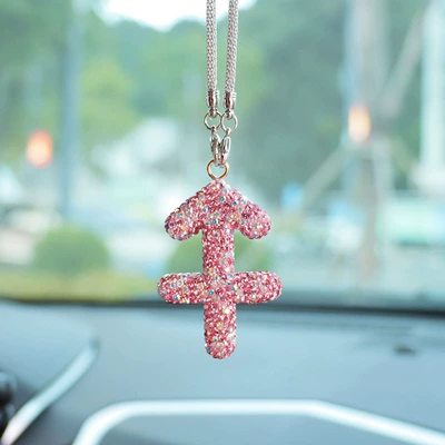 Car hanging: car supplies wholesale - pink-ab-mixed-color-diamond-shooter-seat