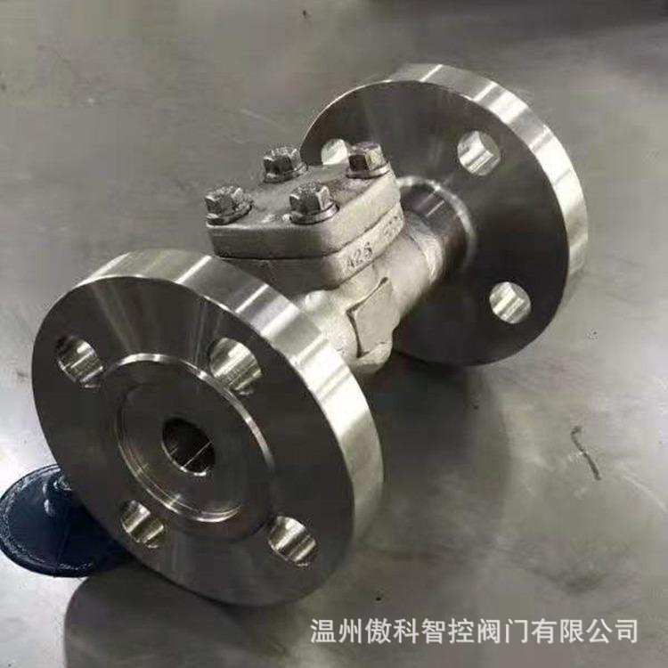H44W-150LB 美标高压锻钢旋启式止回阀 不锈钢304/316法兰止回阀