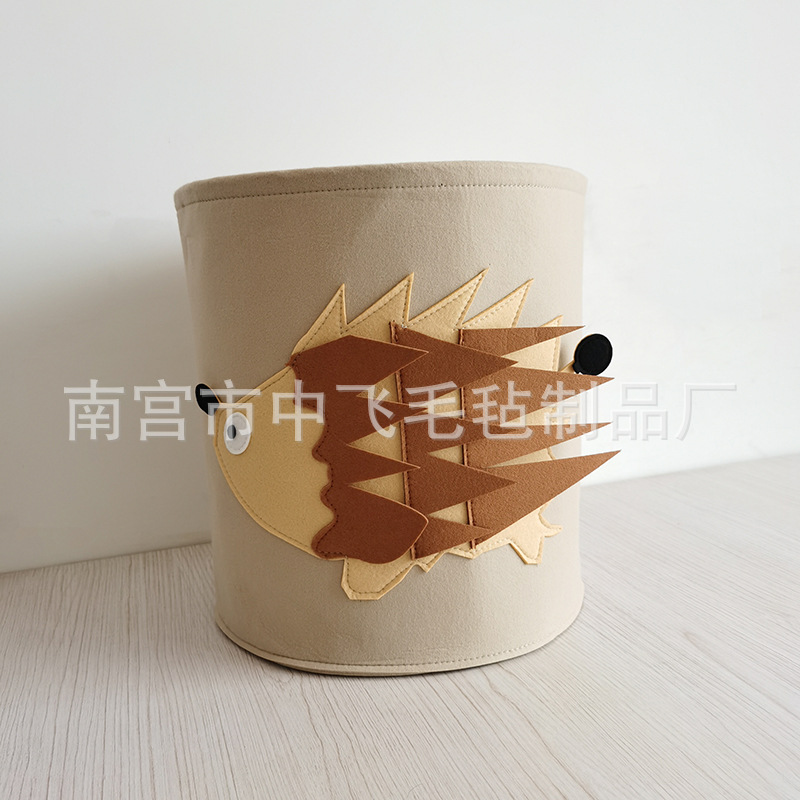 Al por mayor transfronterizo fieltro almacenar una variedad de estilos para soportar cestas de fieltro personalizadas lindas barriles de almacenamiento de animales