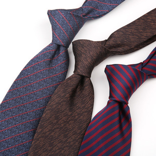 Men's group business tie Casual work career fashion polyester striped hand to knot a suit belt grid