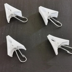 Curtain snap hooks, white clips, serrated clips, plastic bed curtain teeth-style fasteners, adjustable ring-type fasteners, and lingerie curtain accessories