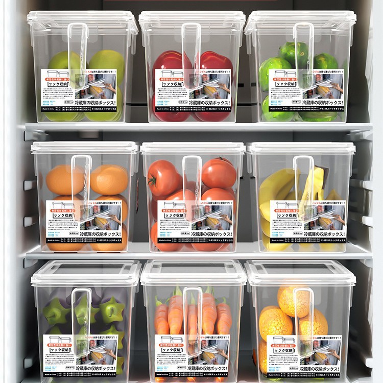 Caja de almacenamiento de refrigerador de grado alimenticio, caja de preservación de frutas y verduras de cocina, acabado especial, artefacto mágico, huevo congelado, caja de饺os