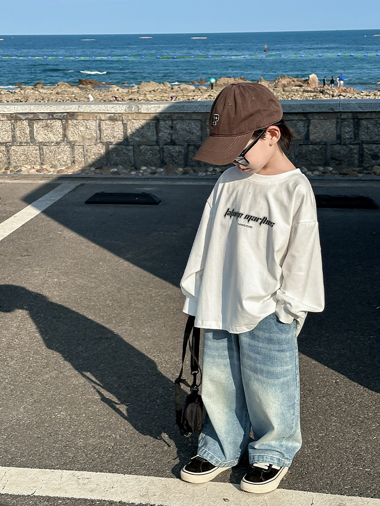 Camisas para niños, camisas a rayas para niños, ropa de primavera y otoño, nuevos estilos de primavera 2025, tops geniales informales de moda para niños pequeños