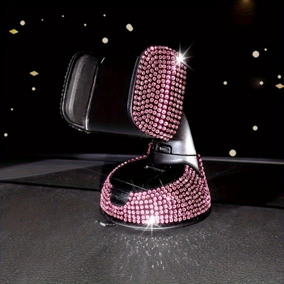 Cross-Border Diamond-Encrusted Car Mobile Phone Car phone holder - pink