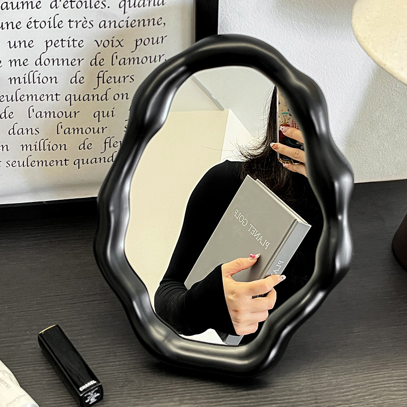 Light Luxury High-end Small Mirror Home Internet Celebrity High-value Makeup Mirror Desktop Eerable Student Dormitory Ornaments