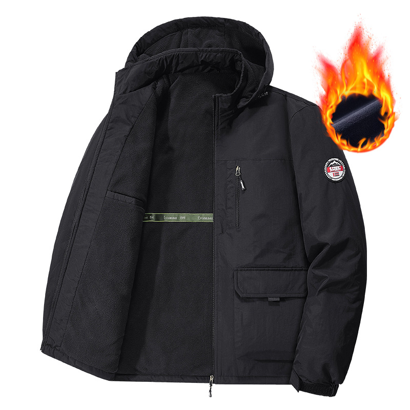 Capa de algodón de invierno chaqueta de hombre otoño y invierno nuevo tamaño de moda chaqueta de algodón de lana chaqueta de invierno chaqueta de algodón