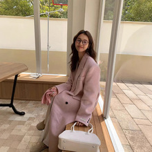 2025秋冬新款进口秘鲁面料气质百搭高级感韩版长款双面羊毛大衣