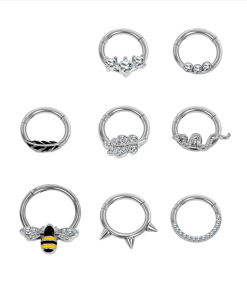 Pointed titanium steel lip stud product view