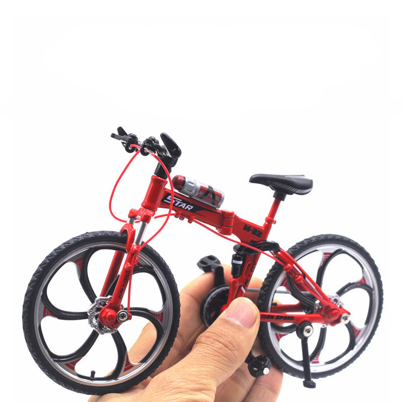 跨境儿童合金玩具1比8仿真自行车合金模型可拆卸折叠赛车合金玩具