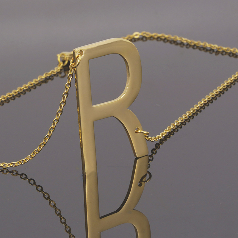 1 Piece Fashion Letter Stainless Steel Plating Necklace display picture 3
