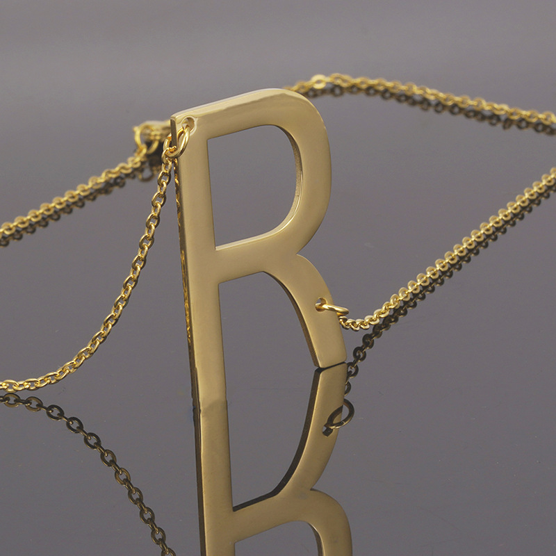 Necklace Classification 304 Stainless Steel Chain Material Wholesale Jewelry Fashion Letter 304 Stainless Steel 18K Gold Plated Plating Stainless Steel Necklaces