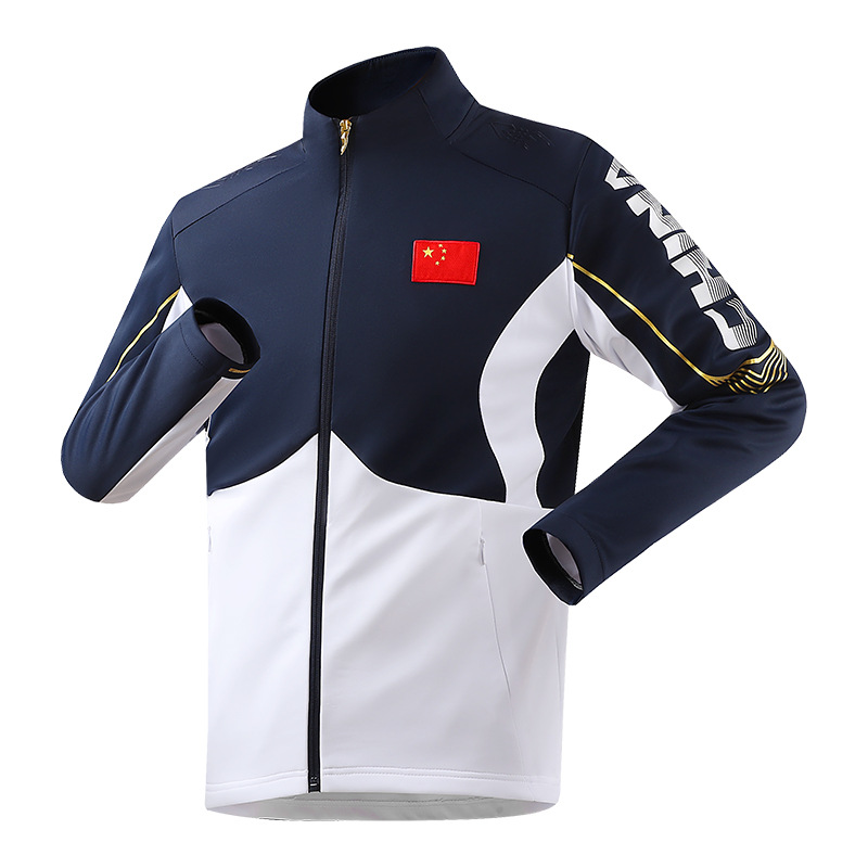 Chinese Team Sportswear for Men and Women, Spring and Autumn Running Training Jackets, Sports Student Referee and Coach Uniforms, Long-Sleeved Tops