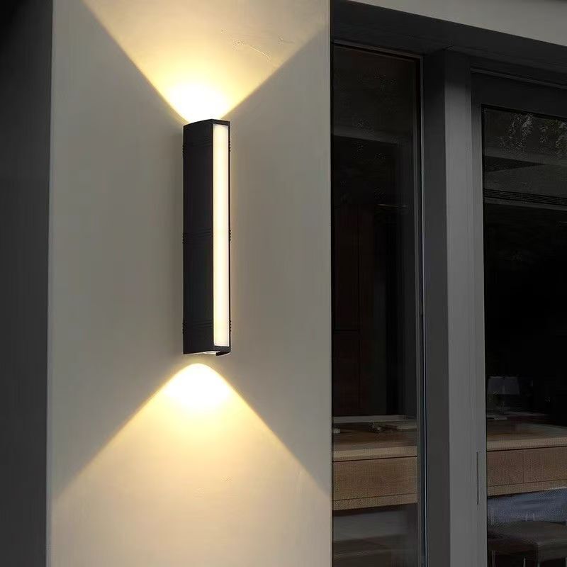 LED wall lights, outdoor wall lights, modern and minimalist design, waterproof, suitable for courtyards, with three-sided illumination, for outdoor corridors, doorways, and balconies LED wall lights, outdoor wall lights, modern and minimalist design, waterproof, suitable for courtyards, with three-sided illumination, for outdoor corridors, doorways, and balconies