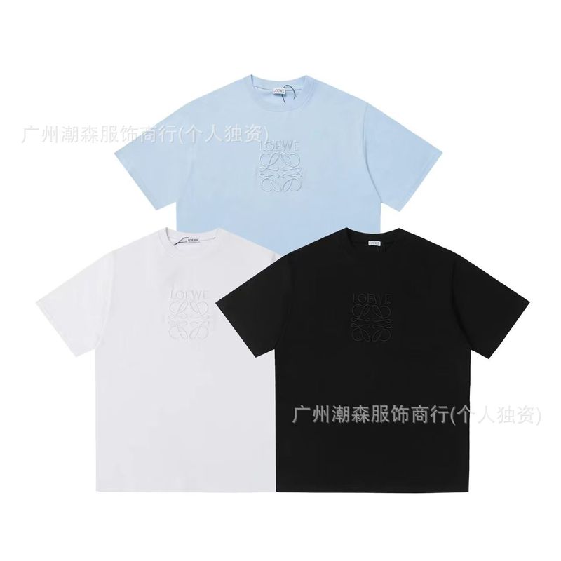 クロスボーダー25ss羅家高品質プリントロゴゆったりコットン半袖男女兼用カジュアルファッション万能Tシャツ|undefined
