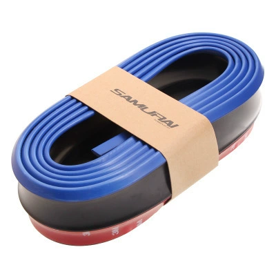 Qapı və bamper qoruyucu zolaqlar — anti-scratch universal rubber strip - black-and-blue-25m-one