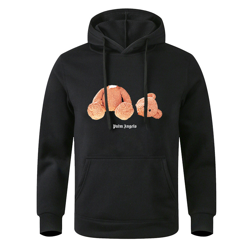 Autumn and Winter Trendy Brand Bear Angel Headless Bear Teddy Bear Print Couple Hoodie Sweatshirt for Men Autumn and Winter Trendy Brand Bear Angel Headless Bear Teddy Bear Print Couple Hoodie Sweatshirt for Men