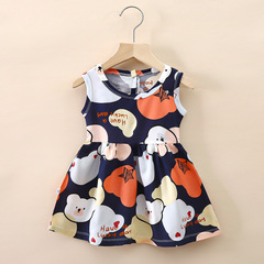 Children's dress, princess dress, small and medium-sized children's cotton silk dress, summer dress, artificial cotton, Korean style children's casual dress, baby thin